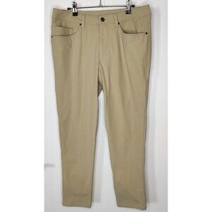 Lululemon ABC Slim-Fit 5 Pocket Pant Warpstreme Mens 32x28 Beige LM5AD8S